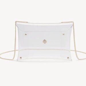 Kendra Scott Clear Crossbody Bag with Gold Chain Strap